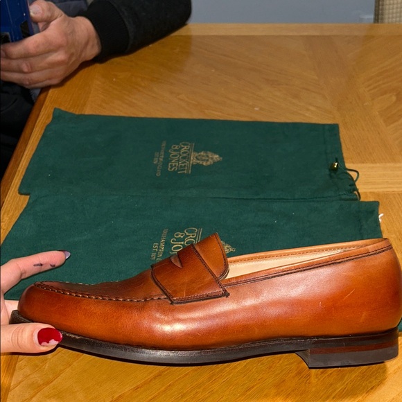 Elegant Tan Leather Slip-On Loafers